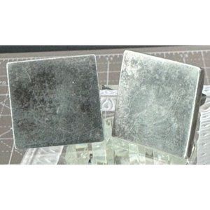1950's Taxco Felipe Martinez Sterling Silver Square Cuff Links Not Monogramed